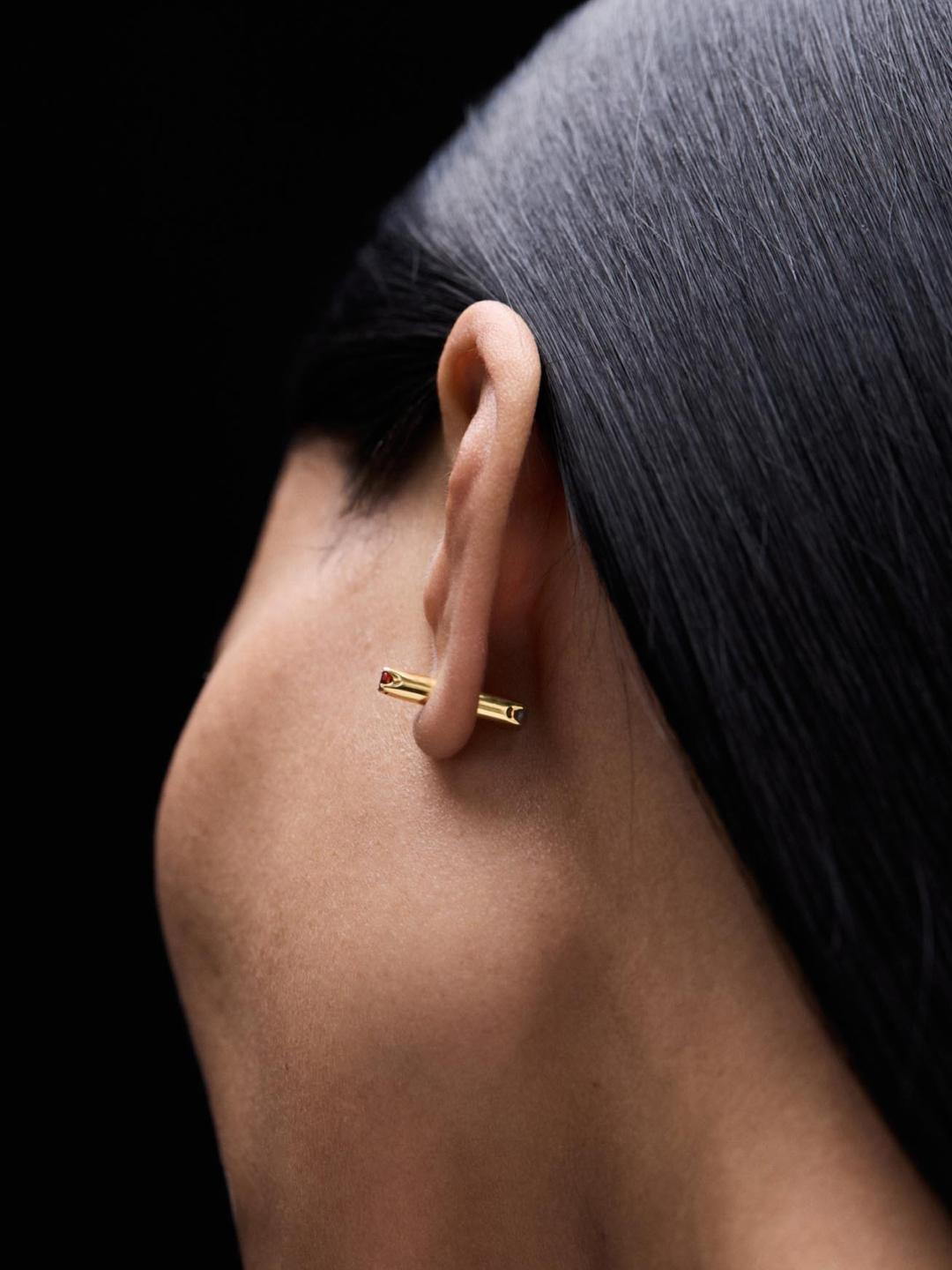 Avgvst x J.Kim Пуссета-перевертыш из серебра с позолотой