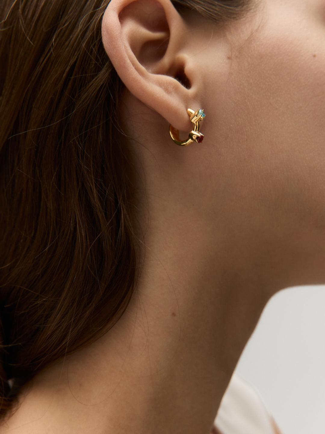 Avgvst x J.Kim Хупы два цилиндра с позолотой