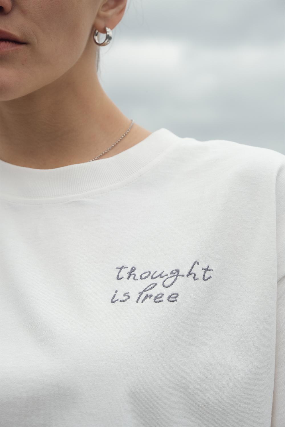 Футболка Thought is free белая