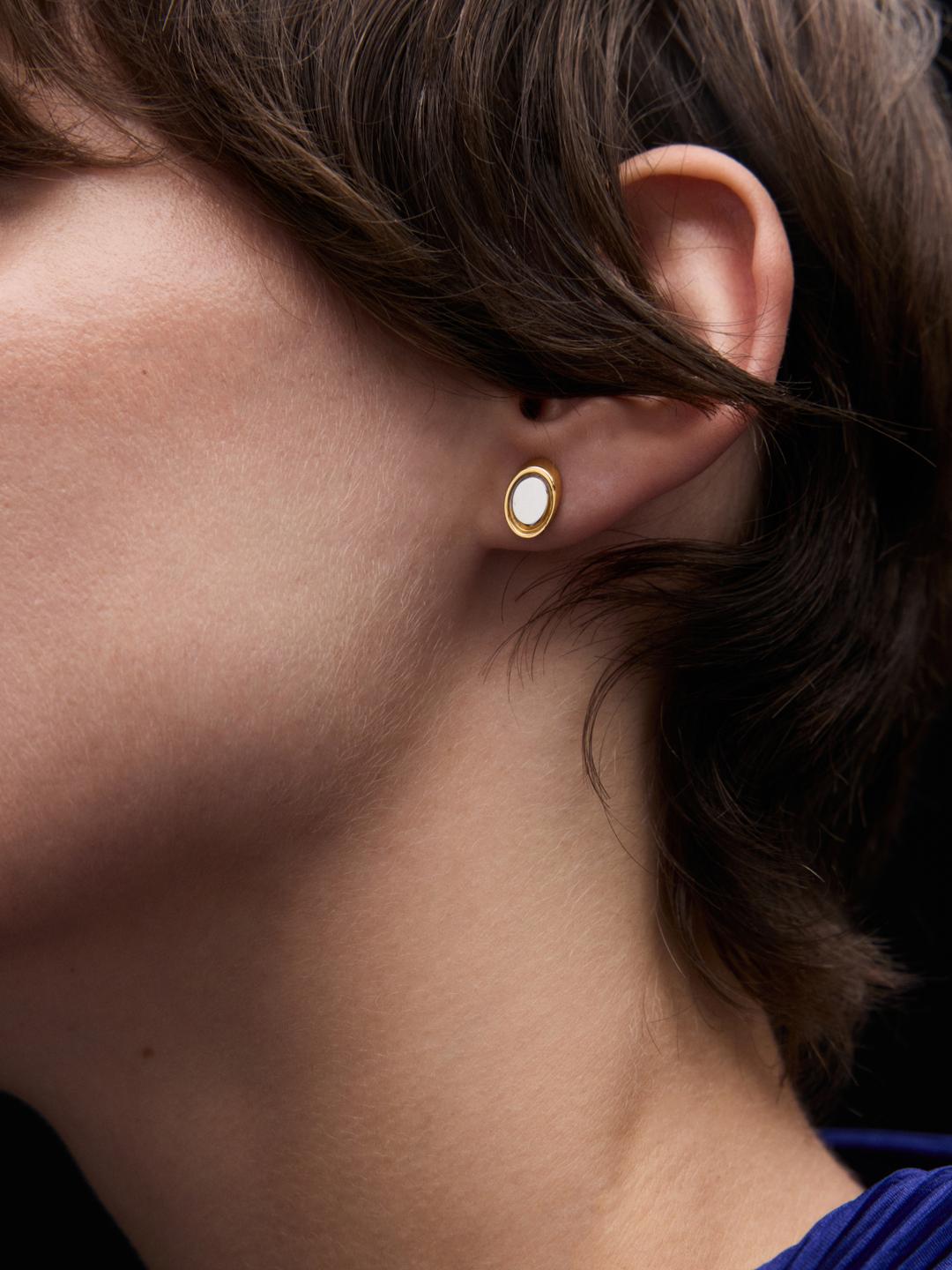 Пуссеты-срезы из серебра с позолотой