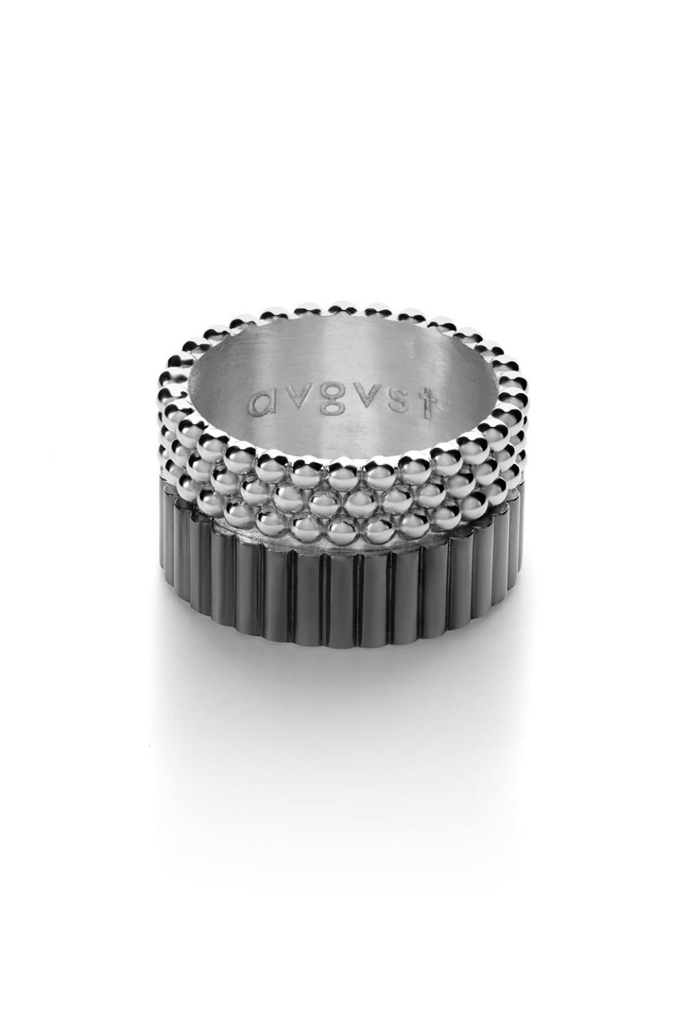 Кольцо Стеклярус и бисер с комбинированным покрытием