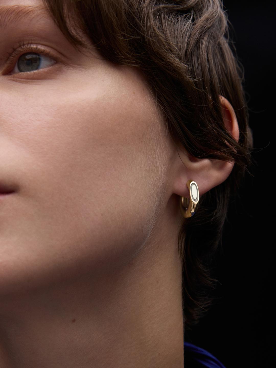 Хуп срез из серебра с позолотой