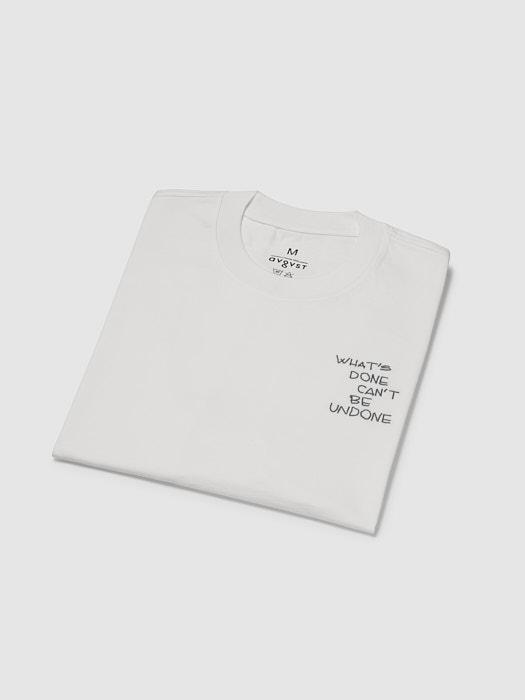 Футболка What's done can't be undone белая