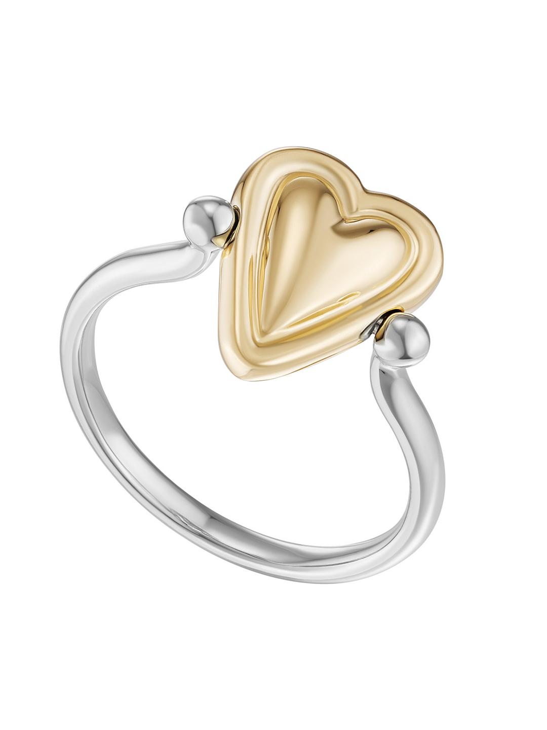 Кольцо-перевертыш Bumper Heart из белого золота