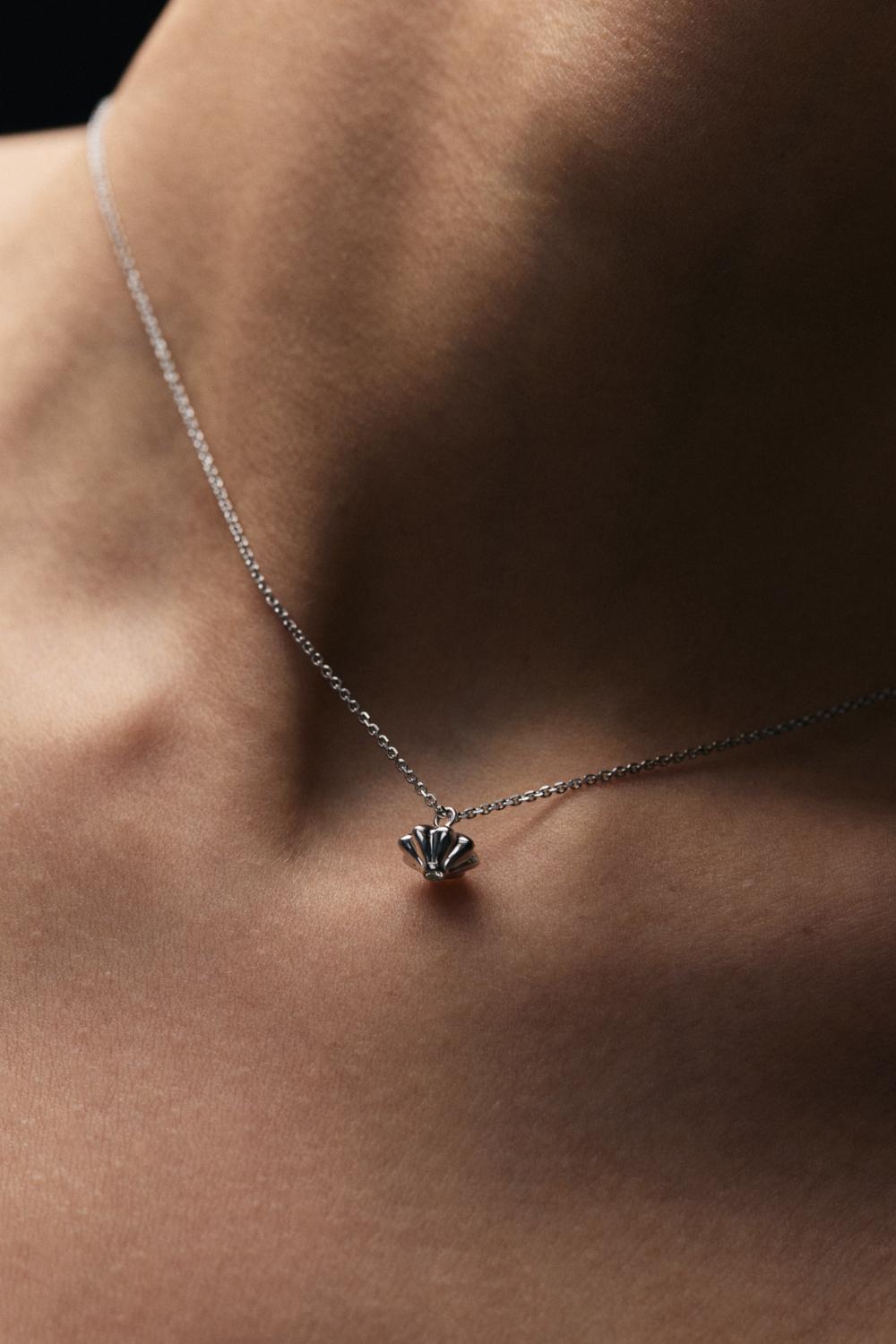 Подвеска фонарик из белого золота