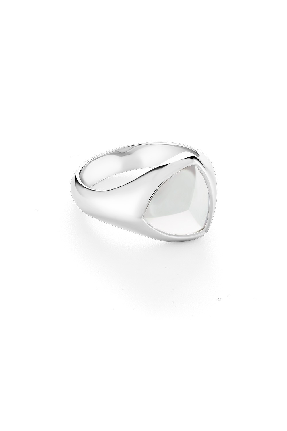 Печатка-триллион с горным хрусталем