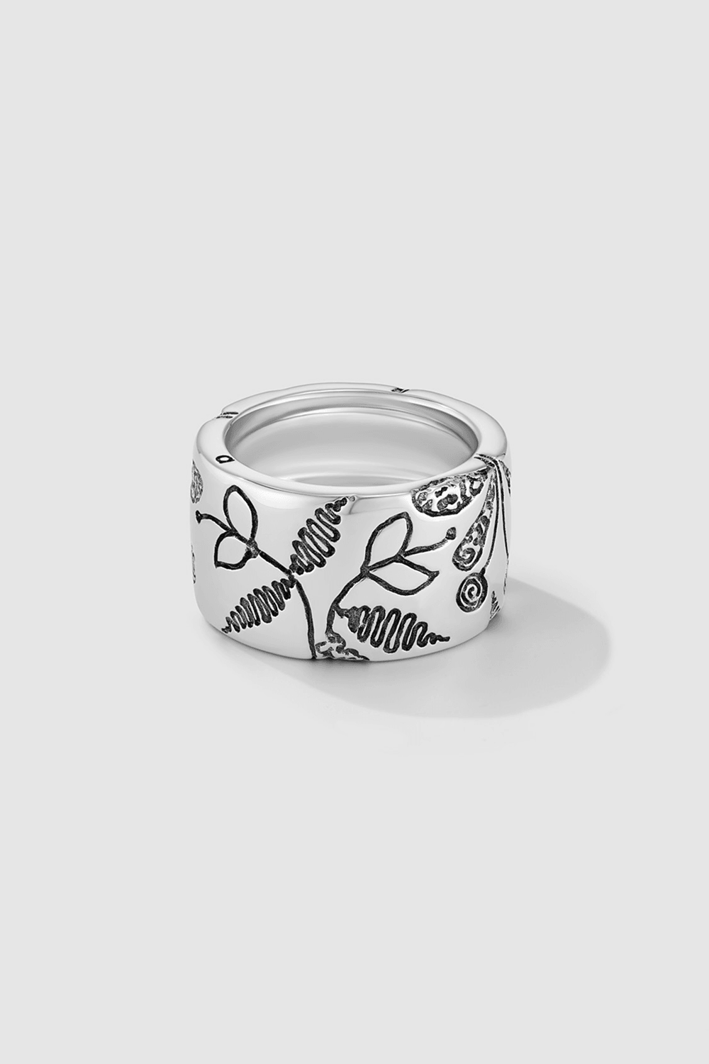 Кольцо Millefleurs широкое черное