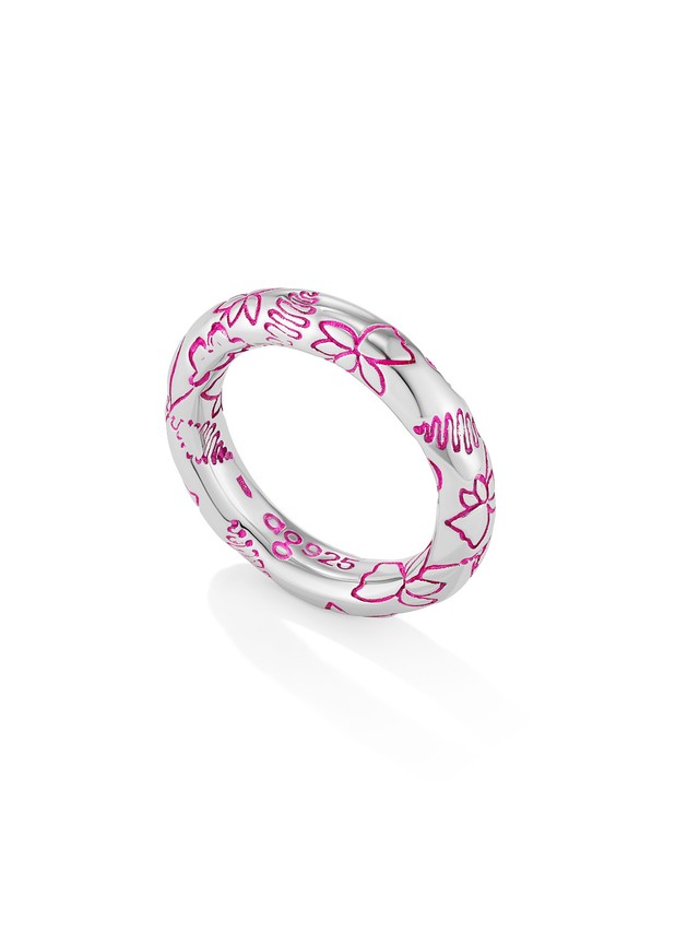 Кольцо Millefleurs розовое