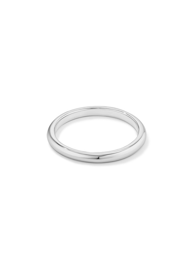 Фламандское тонкое кольцо из белого золота