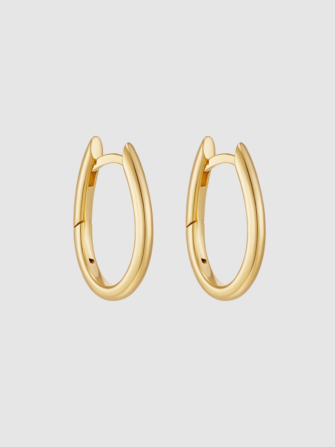 Серьги-хупы Alma маленькие с позолотой