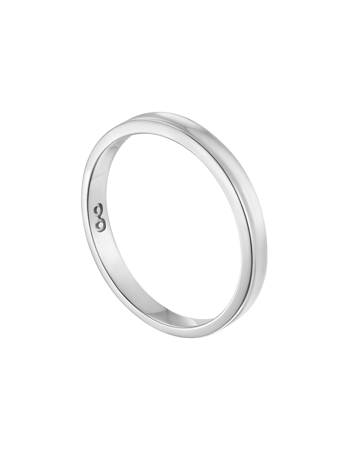 Кольцо-арка тонкое из белого золота