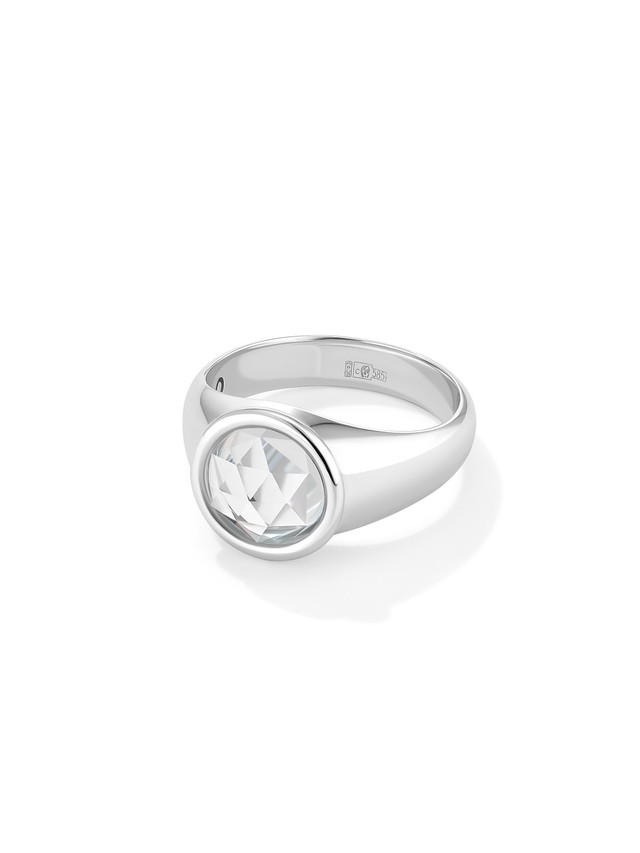 Кольцо с хрустальной розой