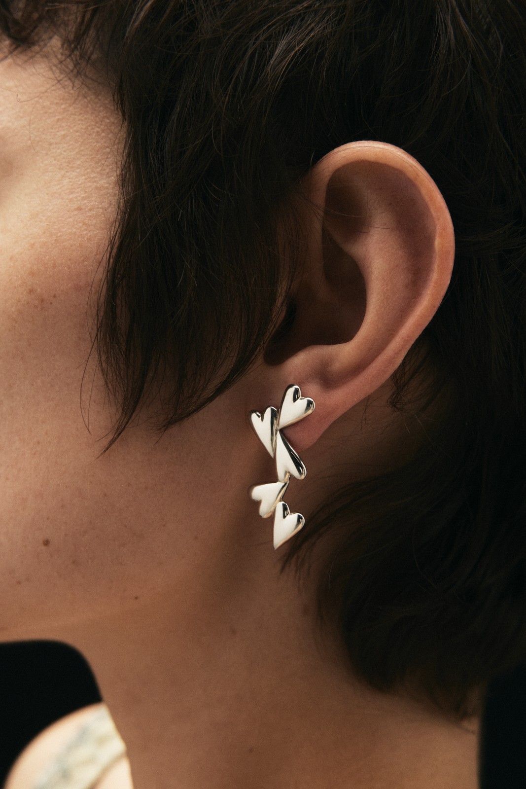 Серьги танцующие сердца