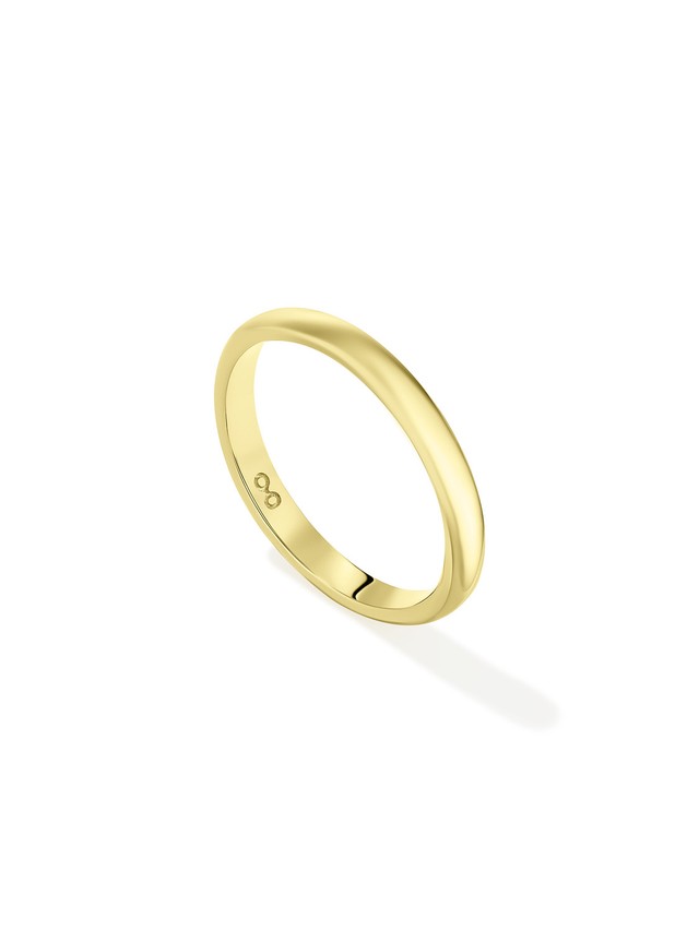 Фламандское тонкое кольцо из лимонного золота