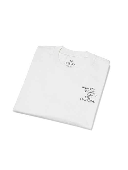 Футболка What's done can't be undone белая