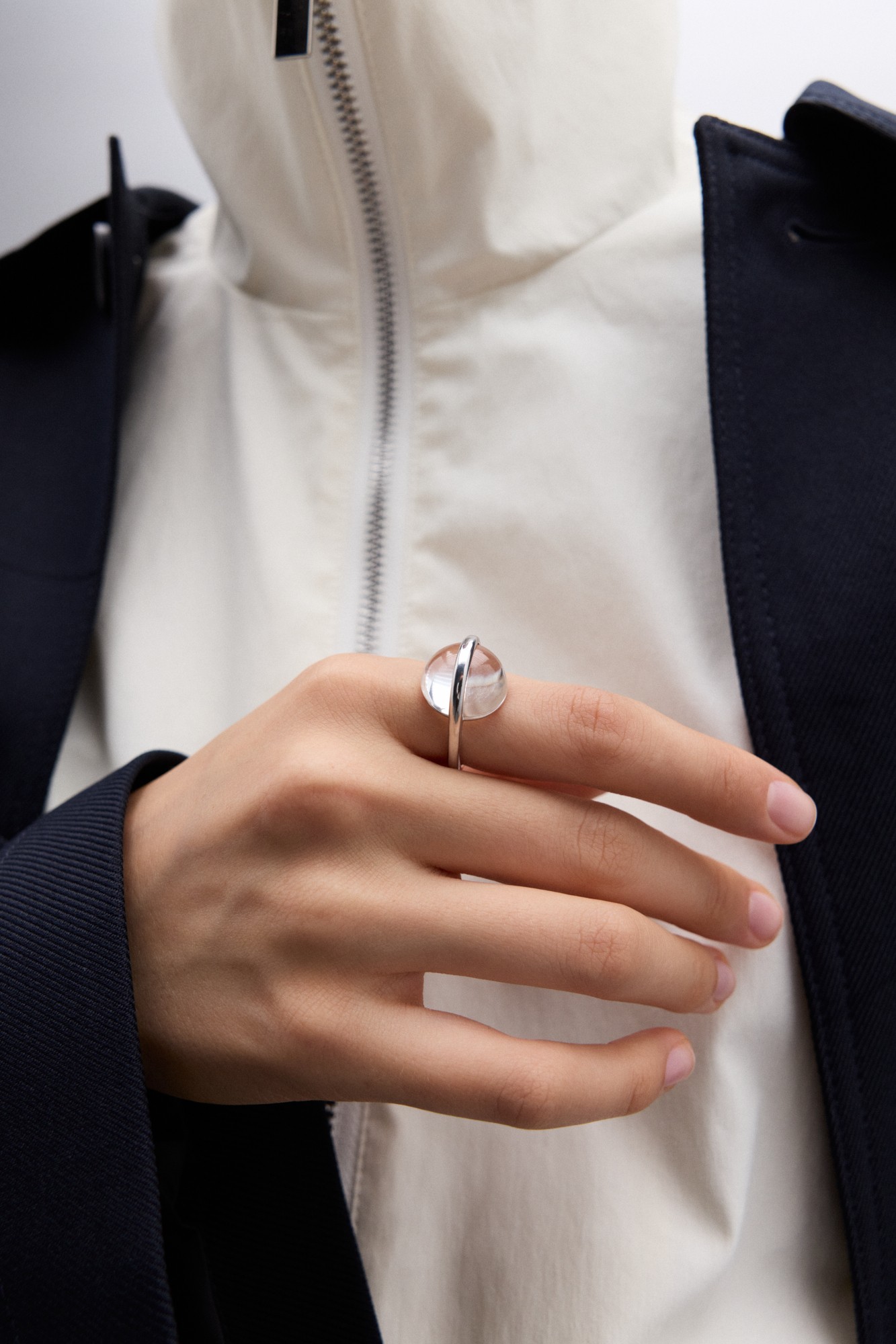 Кольцо Origin 0;0 с горным хрусталем