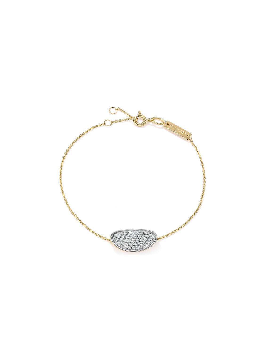 Браслет эллипс с бриллиантами