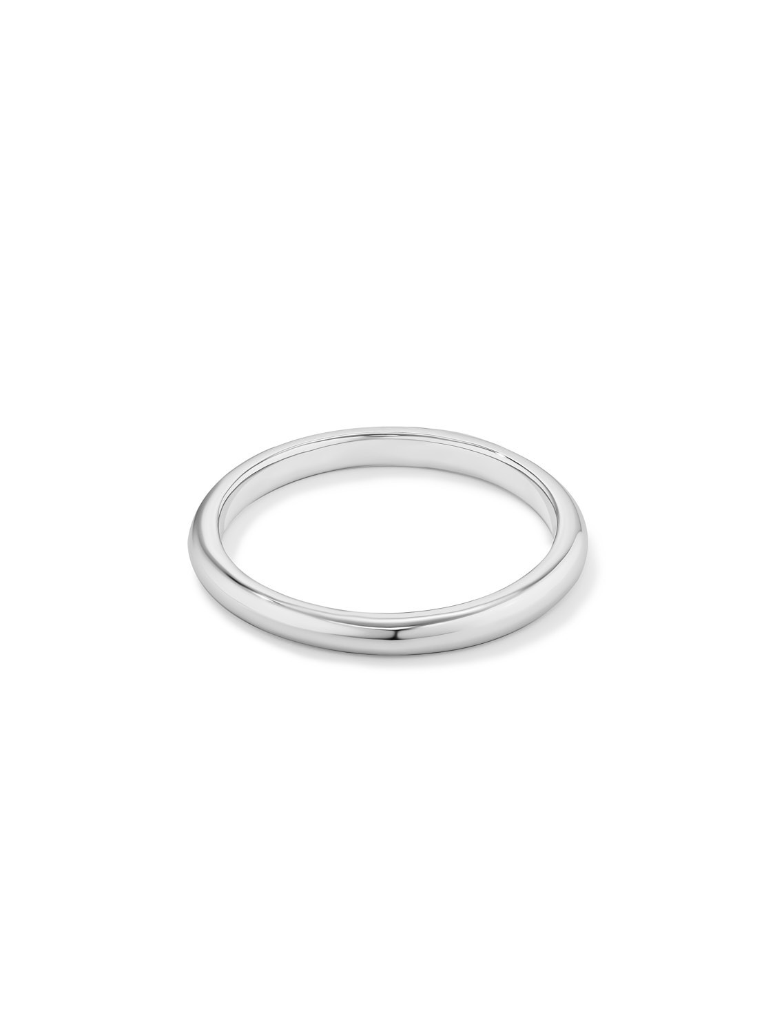 Фламандское тонкое кольцо из белого золота