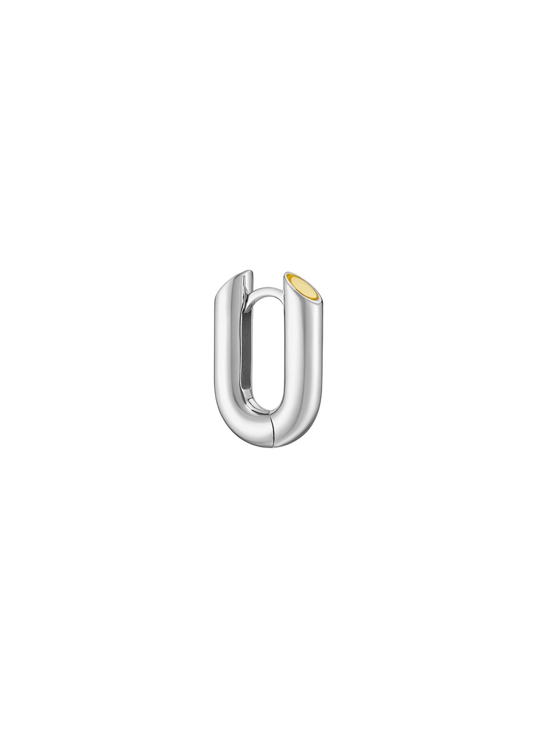 U-серьга срез из серебра