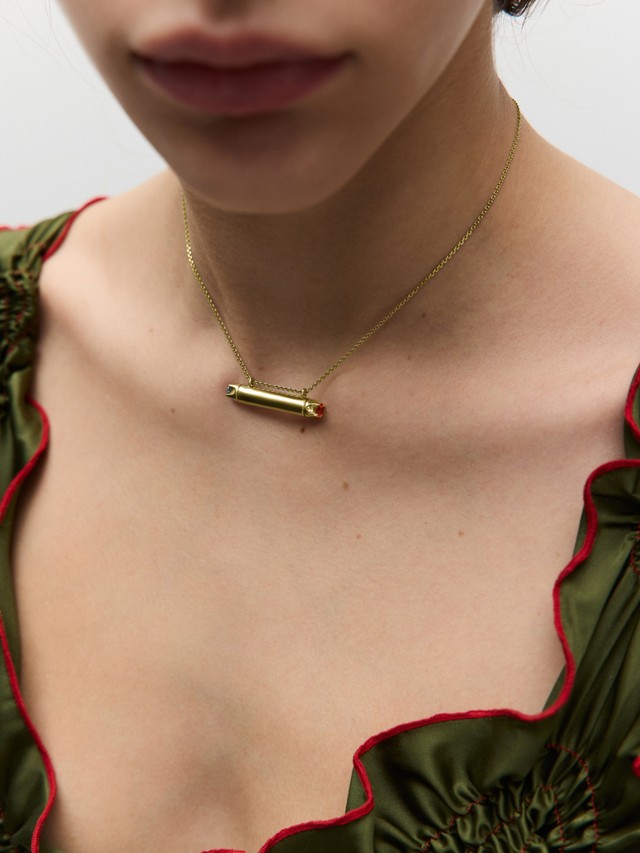 Avgvst x J.Kim Подвеска-тумар с позолотой