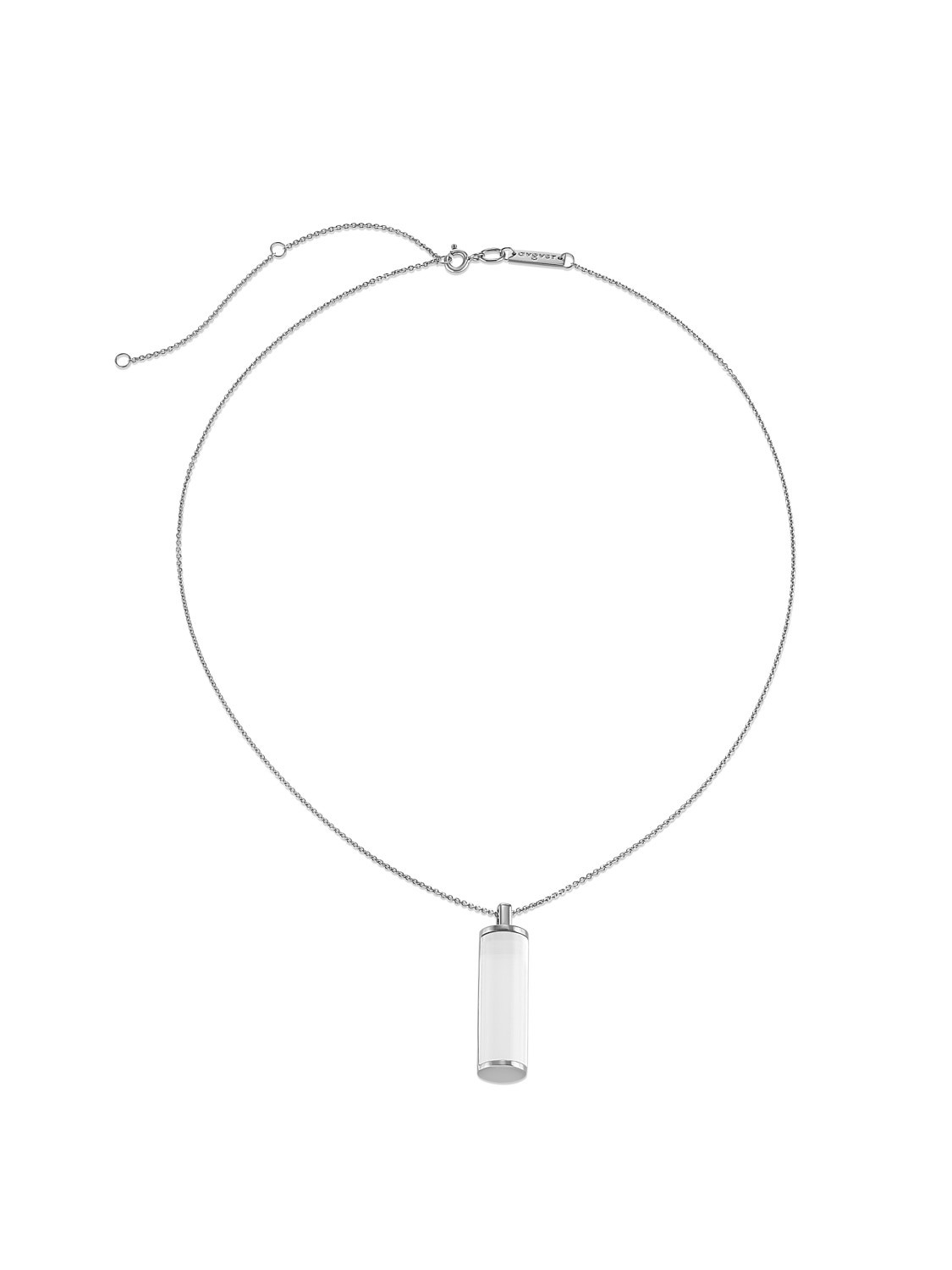 Подвеска-выключатель с горным хрусталем из белого золота